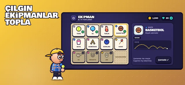 App Store ekranı: Çılgın ekipmanlar topla