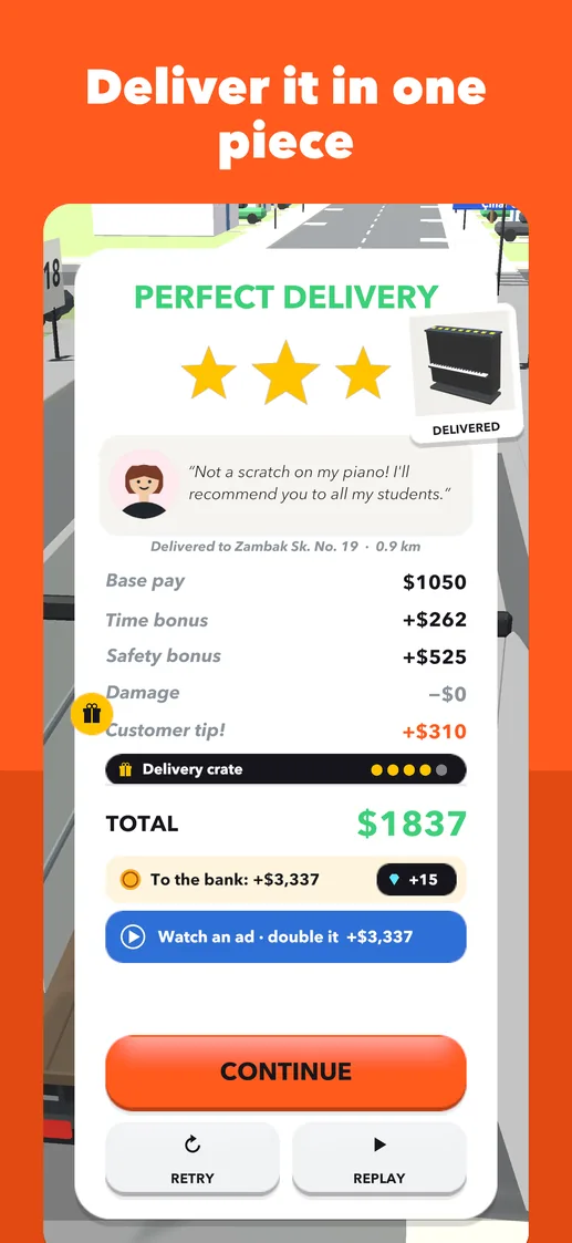 App Store screenshot: Deliver it in one piece