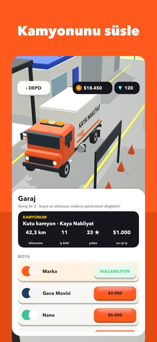 App Store ekranı: Kamyonunu süsle